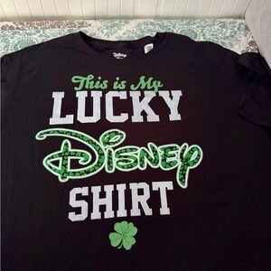 NEW Disney Black and Green Lucky Shirt, Men’s Big and Tall 5XLT